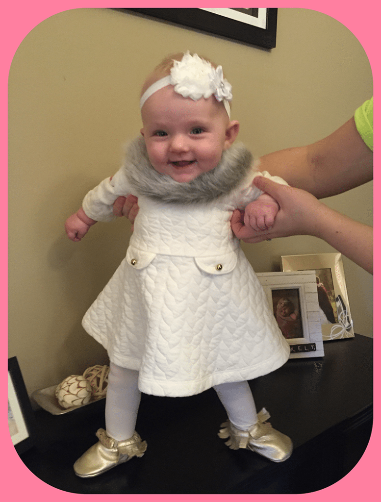 Blakely Faye - Pretty gussied up for five months old!