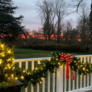 The first glow of sunrise.