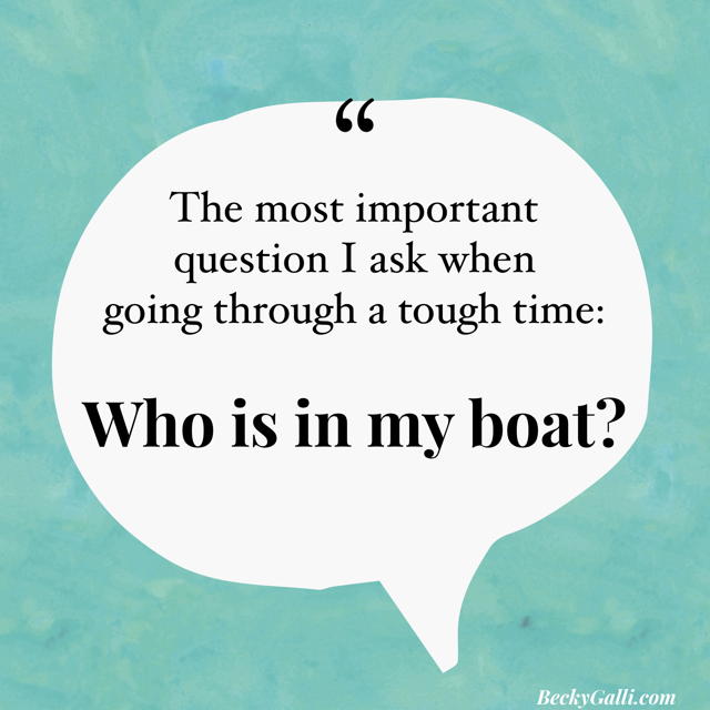 Who is in my boat?